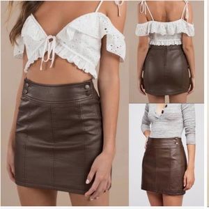 Free People Faux Leather Skirt